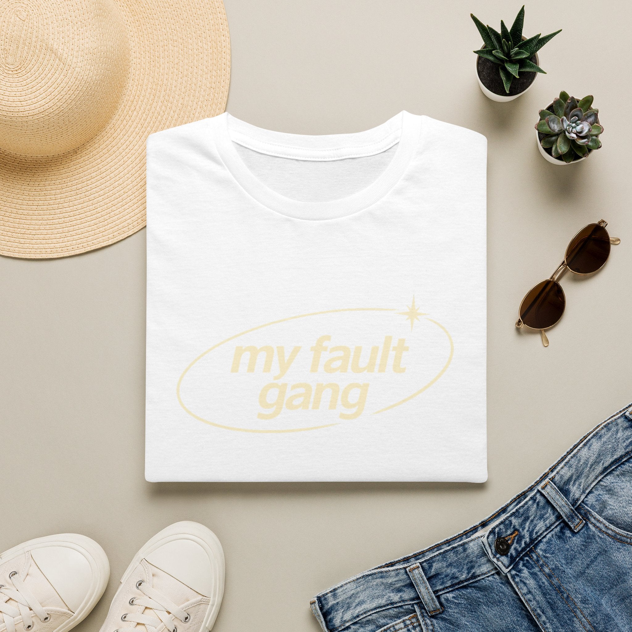 My Fault Gang T-Shirt — Cute Retro Script Graphic Tee